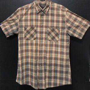 💫Pendleton Santiam Brown Plaid Short Sleeve Button Down Shirt